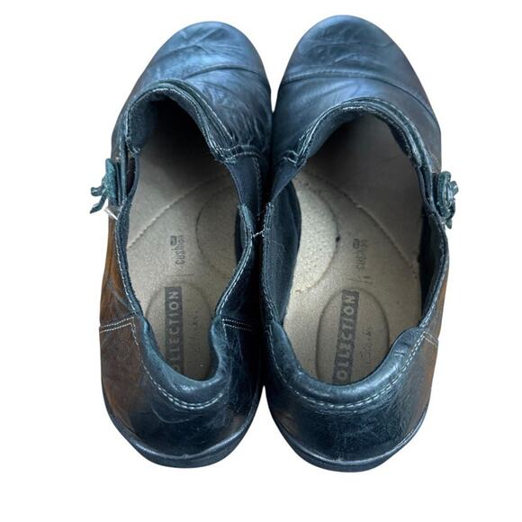 Clarks Sheryn Madi Black Leather Slip On Loafers Flats Comfort Shoes Womens 8.5 - Picture 10 of 16